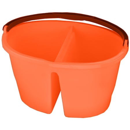 Tuff Stuff Products 17 qt Oval 2in1 Utility Bucket Orange OB17OR